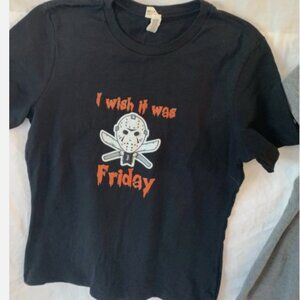 I Wish It Was Friday Tee (S) Halloween, Jason Voorhees, Friday 13th